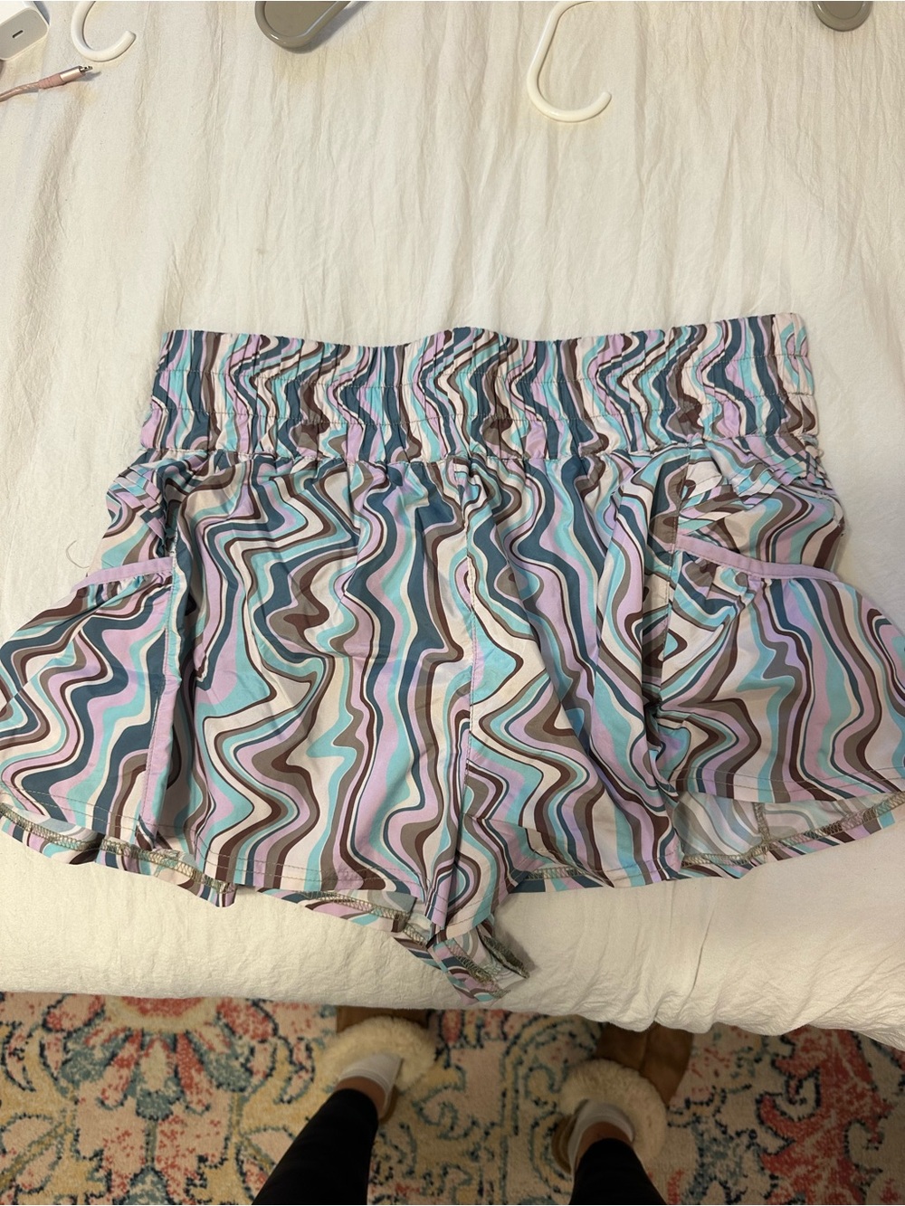 FP Movement by Free People Patterned Multicolor “Get Your Flirt On” Shorts